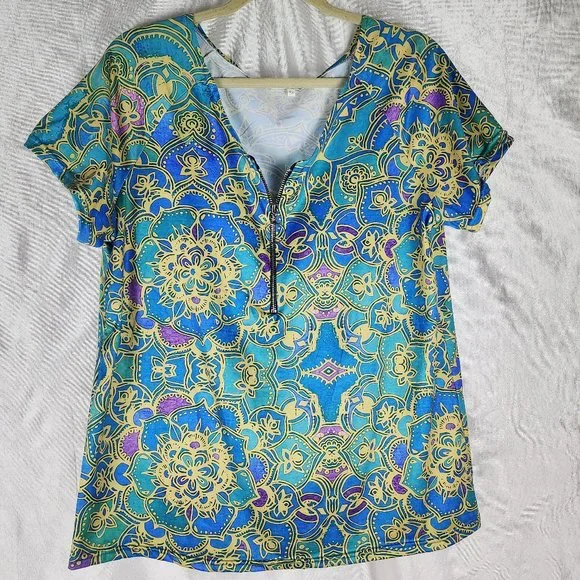 トップス Mame Stained Glass Printed Top Jean Paul Gaultier Vintage AW 1998 Stained Glass Madonna Print